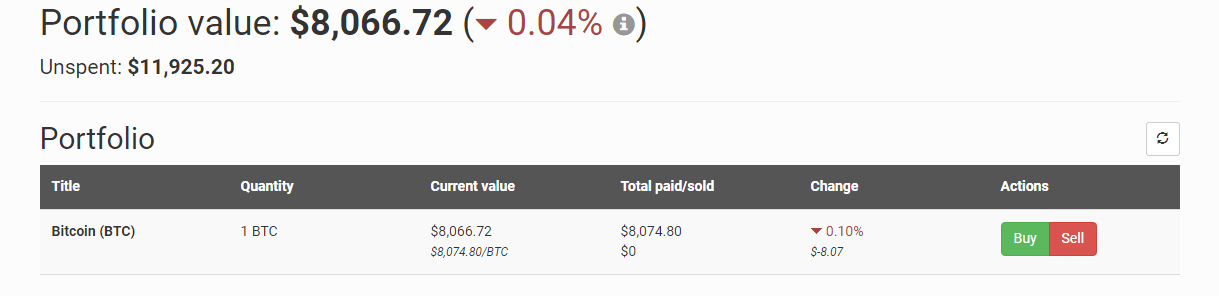 cryptocurrency portfolio