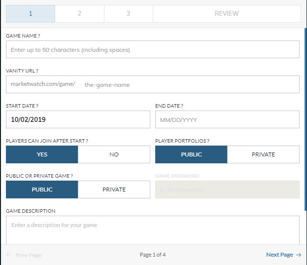 market watch game