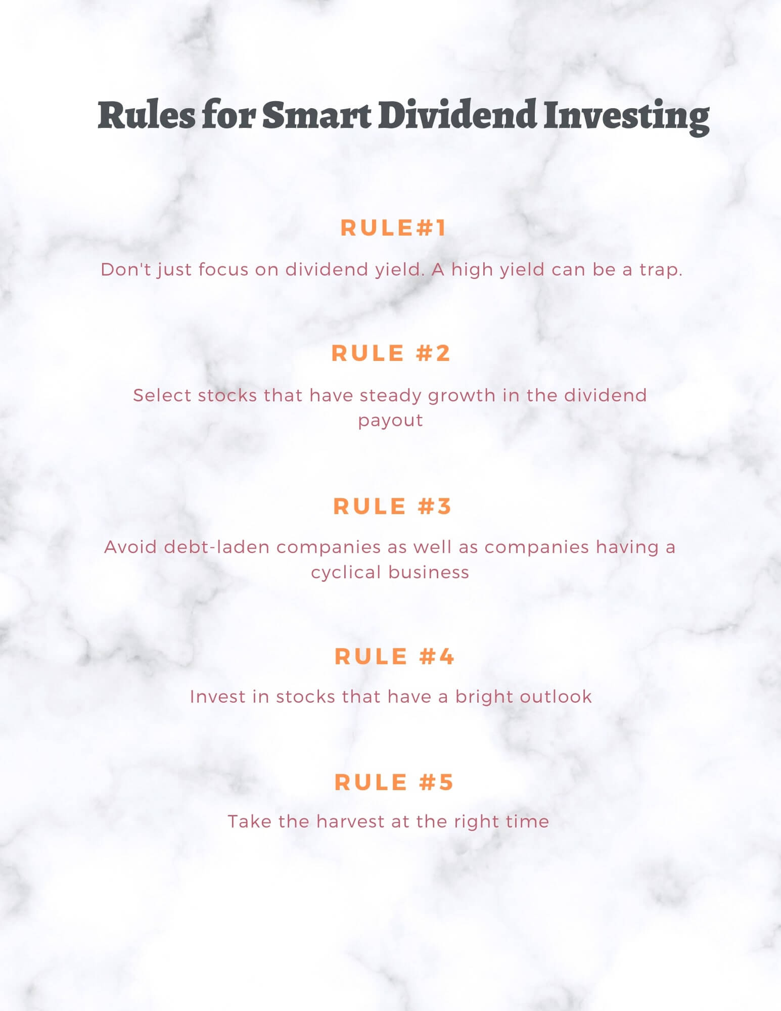 rules of dividend investing